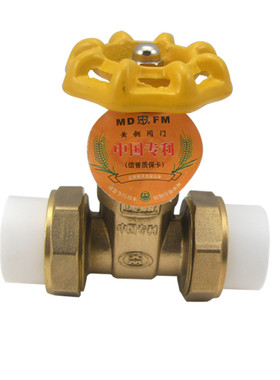 大众牌 PP-R双活接铜闸阀 PPR/PE铜截止阀闸阀 20.25.32.40.50.63