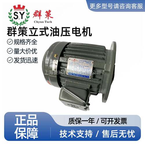 台湾S.Y群策电机C02-43B0立式内轴式2HP1.5KW配液压油泵HGP-3A
