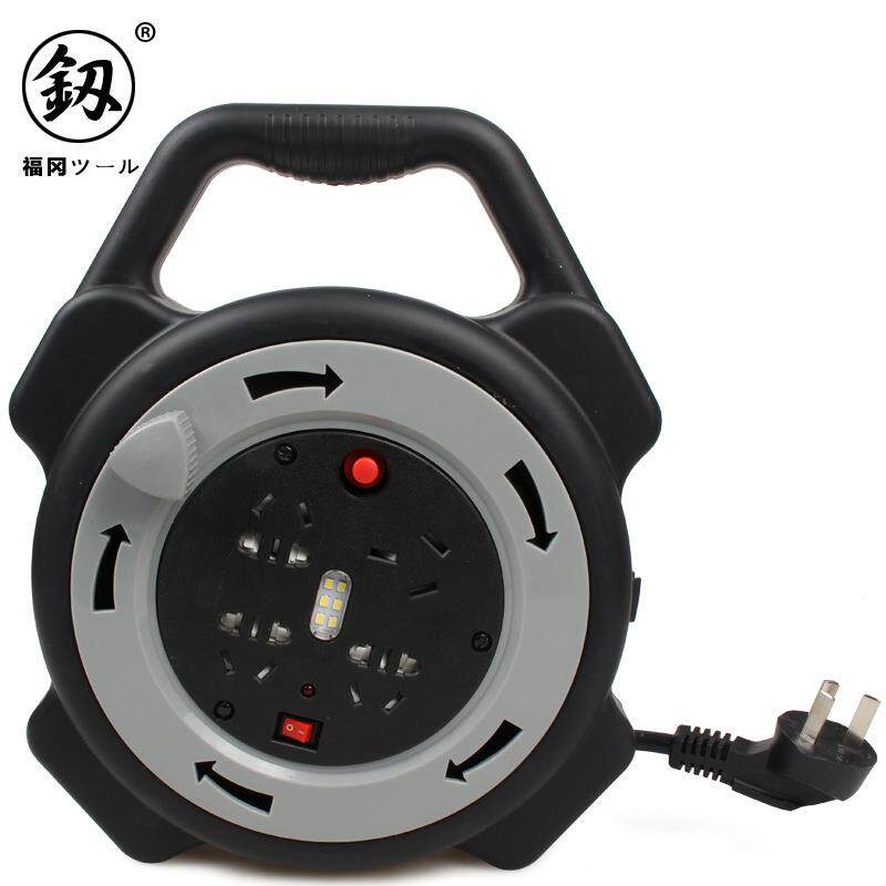 釰福冈工具封闭式移动电缆盘电线卷线盘线缆盘绕线器