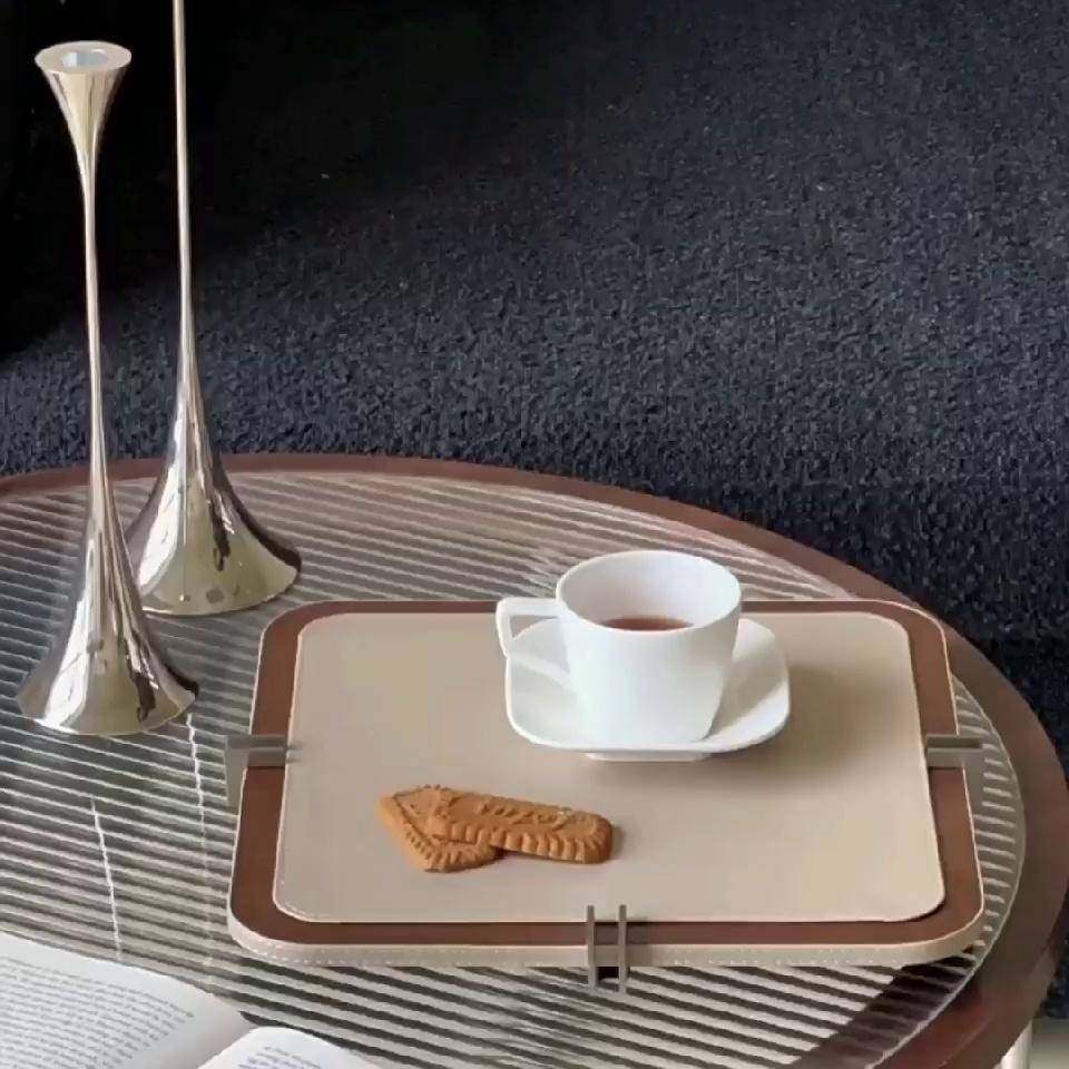 轻奢简约皮质木收纳托盘置物盘样板间客厅桌面茶几装饰品设计师款,畜牧/养殖物资,畜牧/养殖器械,淘宝优惠券,粉丝福利购,淘宝优惠卷