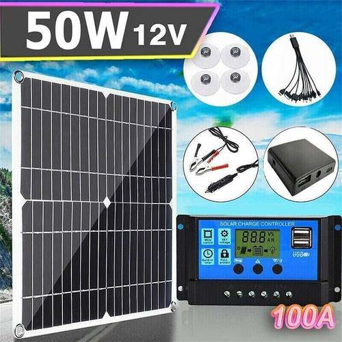 单晶50W可折叠太阳能充电板带控制器solarpanel太阳能板组件