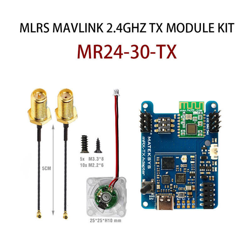 MATEKSYS MLRS MAVLINK 2.4GHZ TX MODULE KIT 接收机 MR24-30-TX