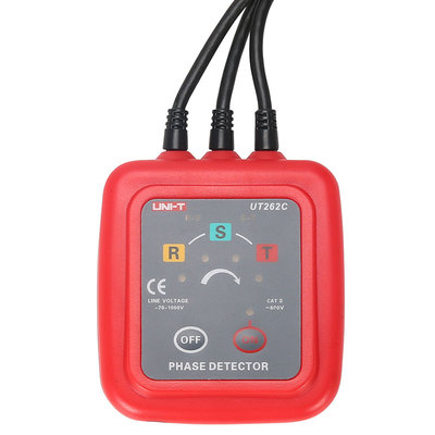 优利德UT262A/UT262C非接触检相器相位检测仪钳形感应式相序表