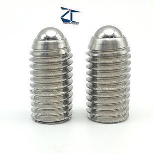 不锈钢球头柱塞 波珠螺丝 弹顶珠ZC104-3-M8--M10长短可选 ZC直销