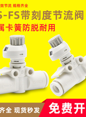 AS-FS系列带刻度节流阀 AS1002 2002FS-04-06速度控制阀刻度表
