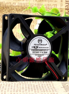 全新T.T PELKO Motors C8025X24SPCP1-7 24V 0.20A 8CM变频器风扇