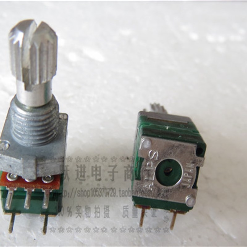 进口日本ALPS 9011 B103 10K单联带开关电位器 柄长15MM按下开关 - 实物图