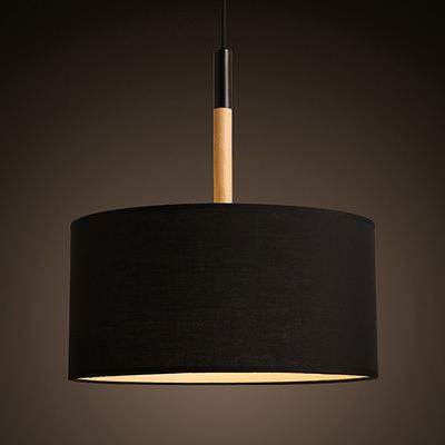 北欧现代美式乡村个性创意木艺客厅书房卧室布艺吊灯简约现代灯具