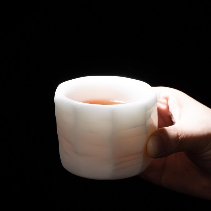 陈清宜德化羊脂玉高端白瓷暖玉纯手工主人茶杯茶盏高档茶器送礼品