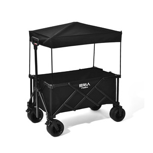 原始人露营推车户外营地拖车超大可折叠手推野餐野营手拉车顶棚