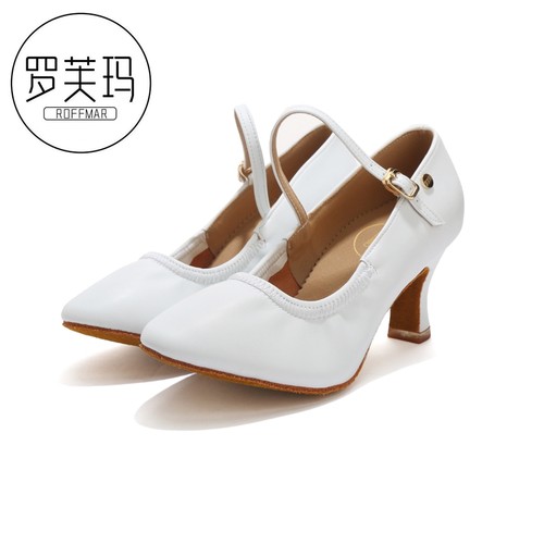 罗芙玛专业摩登舞鞋中高跟软底交谊舞女鞋国标舞广场舞鞋走秀模特