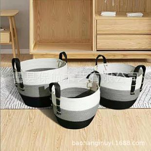 脏衣篮三件套纸编居编收纳手筐纸编编制家用使UBV收纳筐可定制