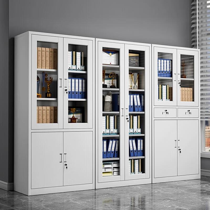 钢制办公柜财凭柜务资料加厚文柜档案柜件HJIJ451带锁密码证储物