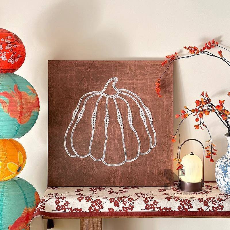 《瓜之梦》中古风厅客创装饰画南法式立体珍珠卧室摆画意FCZ餐厅