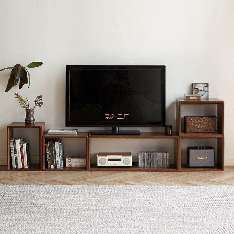 实木VFI格自由组合书柜方书架子客隔断置物架厅书桌矮柜落地储物