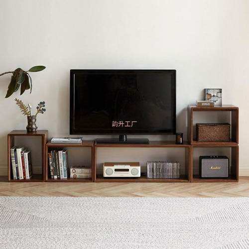 实木VFI格自由组合书柜方书架子客隔断置物架厅书桌矮柜落地储物