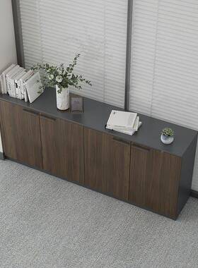 白色文柜件柜矮木质边储物柜桌柜打印机柜隔断75637柜资料收纳柜