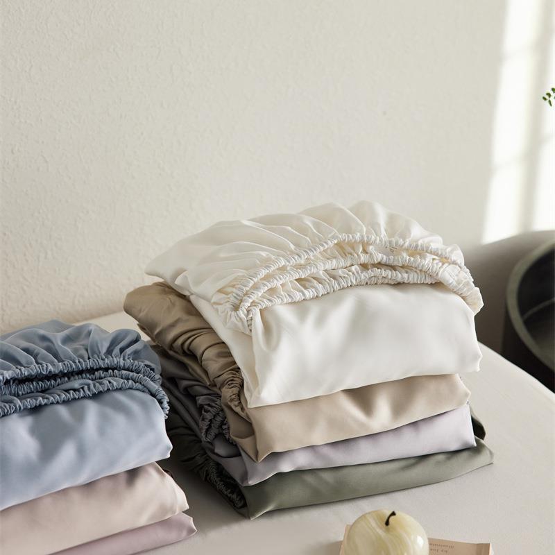 100支天兰精笠丝凉感丝滑纯色床单件床单1.5m1.米床罩无品牌/床8