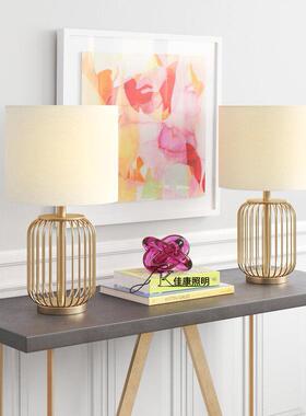 2025年新款爆32165款电商供复布古铁艺货金色笼子艺式美台灯