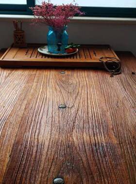 老榆门板QOZ木复古怀旧吧台旧木板原木桌子风桌化茶板茶桌台民俗