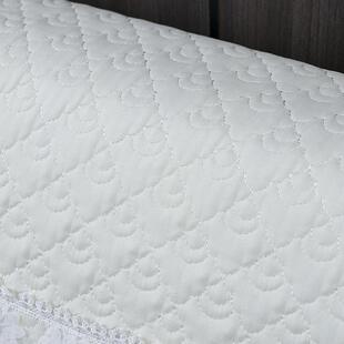 新款色公主床风头罩套套软白包木床皮床保护蕾丝绣QW997花保暖床