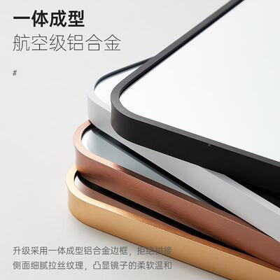 太空铝台FTD合金挂墙手方镜浴室镜卫生间台洗漱免打孔化妆洗镜壁