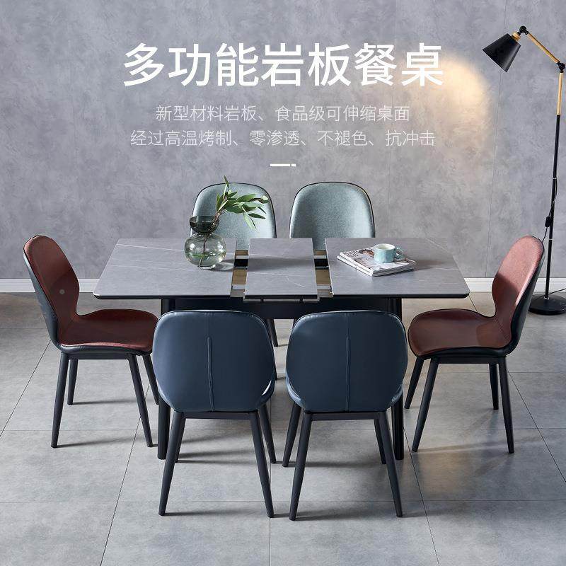 A-灰岩板意式岩伸缩餐桌椅组合板小型家用折叠饭桌现代简台约轻奢,商业/办公家具,餐桌椅系列,淘宝优惠券,粉丝福利购,淘宝优惠卷