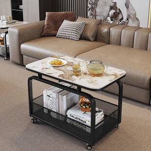 客室厅可移985茶小几推车岩板沙发边几桌轻奢创动意置物架卧床头