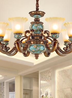 欧式客11622厅简吊灯复约古墅大别厅奢华大气高档树脂古典卧室餐