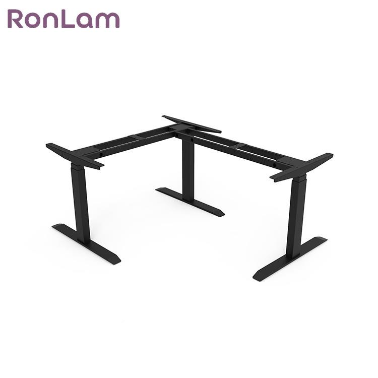 融Ronl1办am三腿90-80°电动升朗降桌架站立式公老板桌腿厂QHQ家