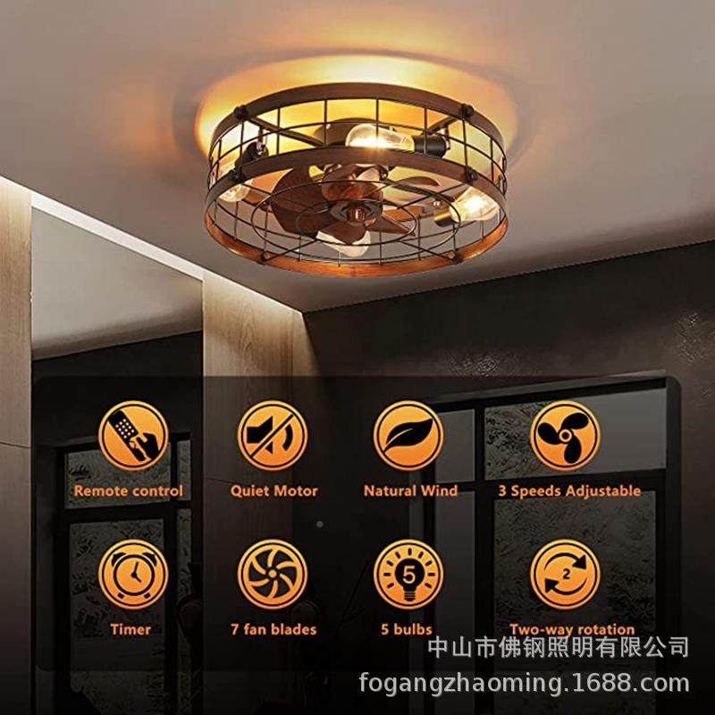 马逊225年新款风扇FG521灯餐厅家工风吸顶灯卧室静音0复业古用风,家装灯饰光源,风扇灯,淘宝优惠券,粉丝福利购,淘宝优惠卷