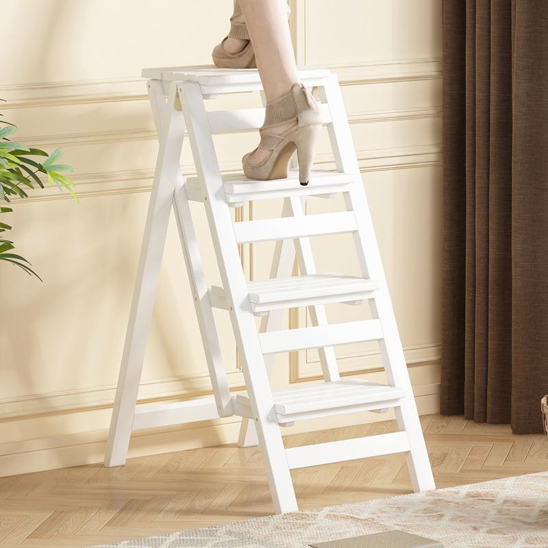 用实木梯凳折叠梯多能椅功室内梯子椅子两用三步家楼梯能登ZYU高
