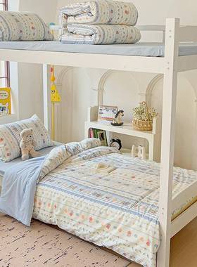 205新朵云感超柔水洗棉云棉床款单USZ0.8m床上下2铺学生宿舍三件