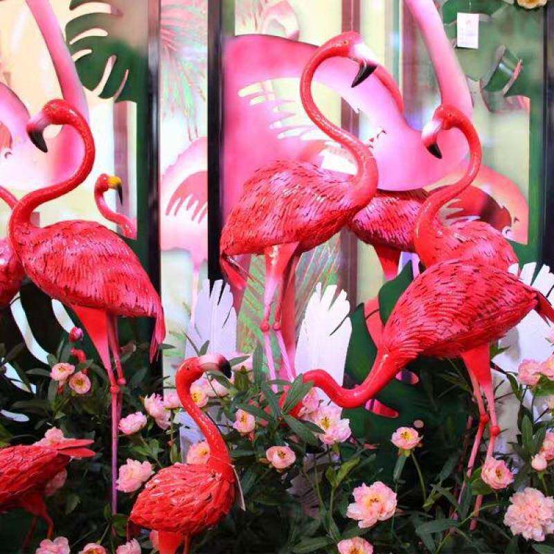 大铁火烈鸟模型摆AAA88835件服装店橱型窗商场开业美陈婚庆装饰落