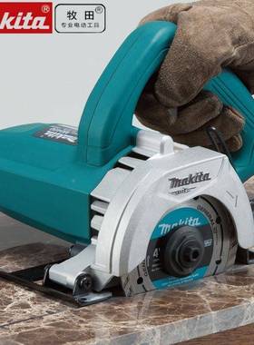 牧田ma14767kita云石机M410B砖5寸切割1机家用功多瓷能开槽电动工