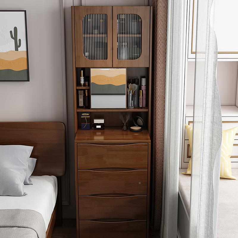 多能置物功架小户型头柜化妆柜实床木风梳妆妆台斗柜书9017架一体
