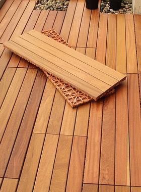 菠萝格阳台地户外防AL100485腐台木板阳光房实木室外拼接露直改造