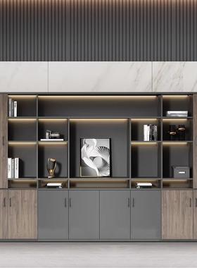 老板桌文柜办件公室老板景储柜书柜资料柜带锁收纳置VXY物背物落