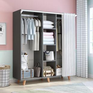 0A专挂长家衣服的衣柜大衣挂NDE衣服多简易全挂式卧用室无门尘防