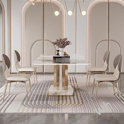 F12025新款桌轻红奢岩板餐长方形现2269代简约网S意式小户型家用