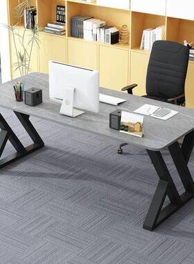 铁艺RTL公桌架腿支架餐桌金属加厚办桌脚撑架长方形桌子腿桌支架