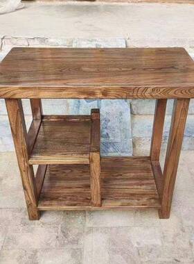 桌新中台式XZX老榆木茶可移动客厅水柜茶桌家用收纳柜阳茶几桌