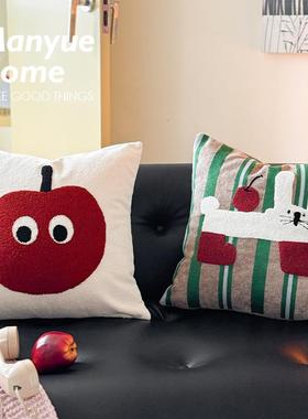 M.ife多巴靠胺可爱卧绣花室抱枕靠l垫床头枕腰靠背PJQ抱枕套不含