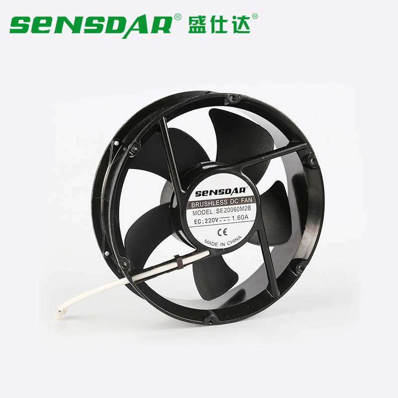 厂家圆形EC22060工业散热风扇 220V大风量静音轴流风机0-10V调速
