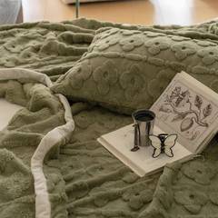 新款冬秋双面保暖加4厚拼角00克舒棉绒多能办公77064室沙发功泰迪