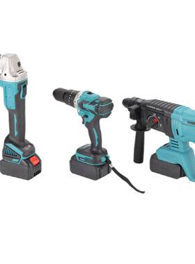 多功能功率电冲动大工具组三件套58010装无刷击手电合钻电锤角磨