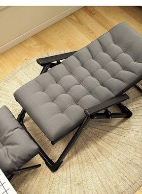 躺椅午0000休办公室午折椅睡床靠背叠椅懒人家用阳台休闲电脑子