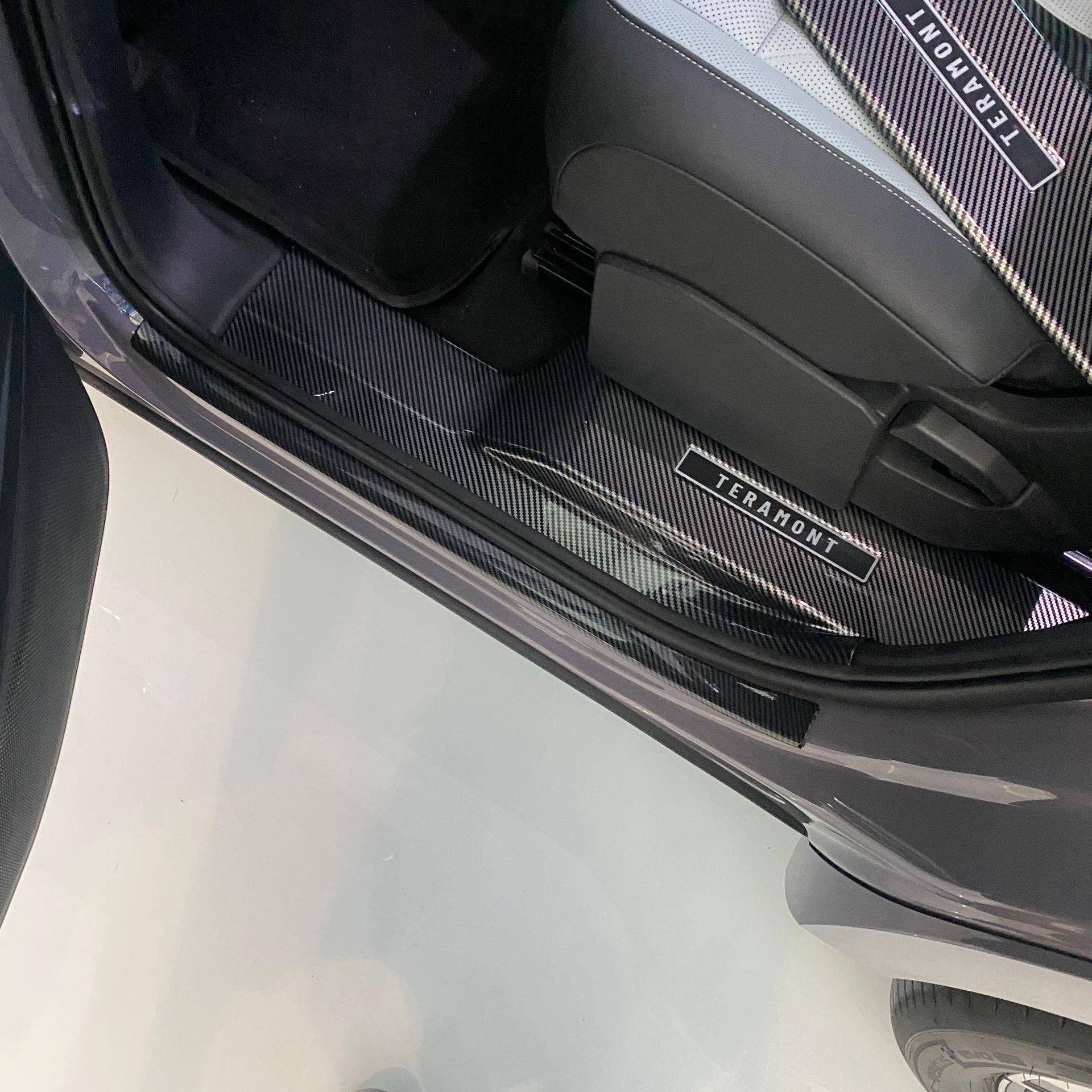 踏大众途昂X门槛条途昂PRO改装专用碳纤维迎宾板门槛后597条护板