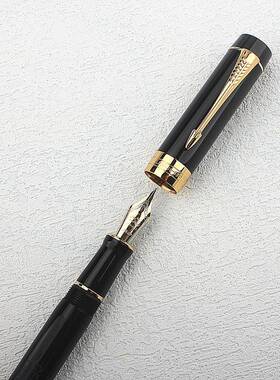 金豪笔10腐0钢笔纪豆铱金明RWQ尖钢旋转笔帽成人办公世签字笔