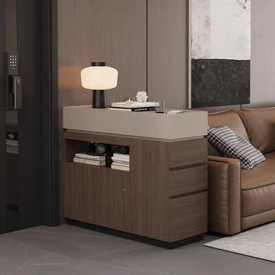 实木边意式极简客厅发沙边柜隔断吧台柜门口餐储物MVD柜柜玄关柜